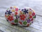 Preview: Holzknopf Ohrstecker Blumen Lilie Freesie